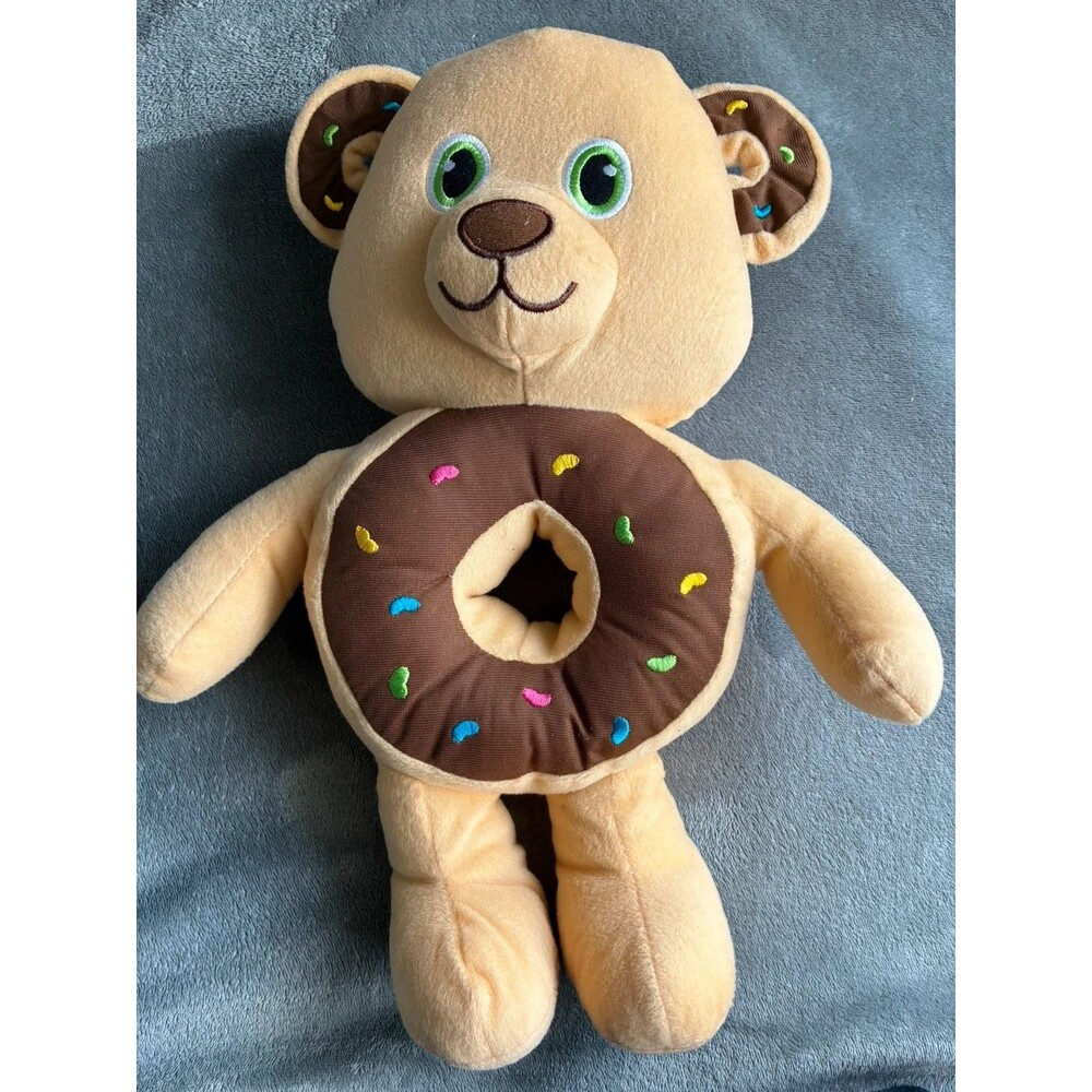 Nanco Chocolate Donut Teddy Bear Plush 15” Sprinkles Stuffed Animal